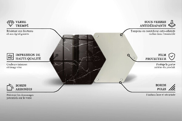 Üveg vágódeszka Márvány csempe