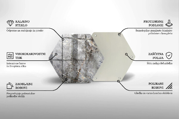 Üveg vágódeszka Kő textúra