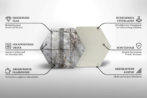 Üveg vágódeszka Kő textúra