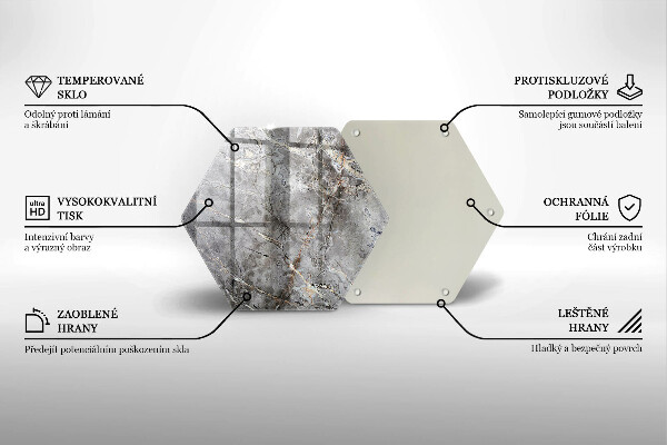 Üveg vágódeszka Kő textúra