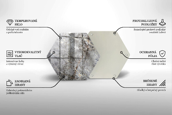 Üveg vágódeszka Kő textúra