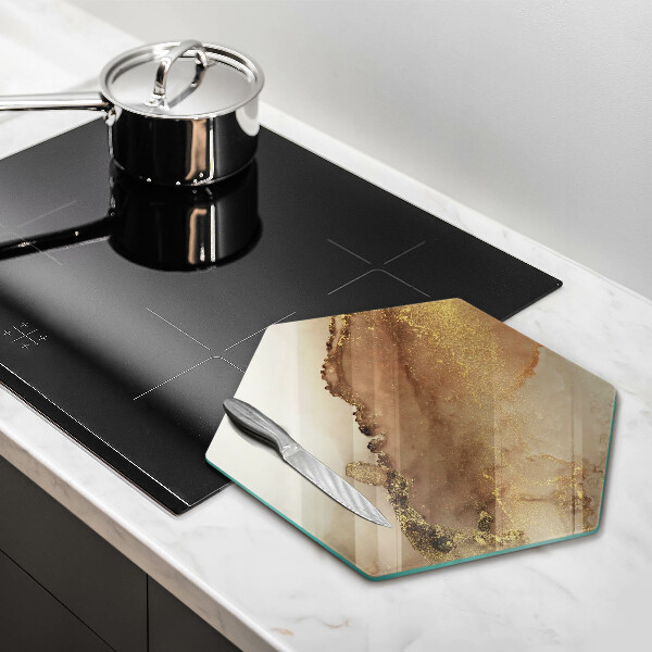 Üveg vágódeszka Arany absztrakció