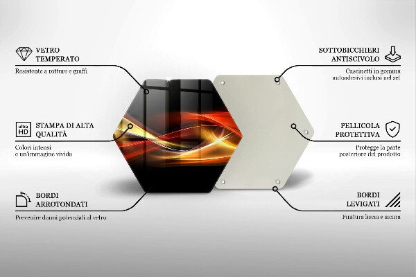 Üveg vágódeszka Absztrakt füst és fény