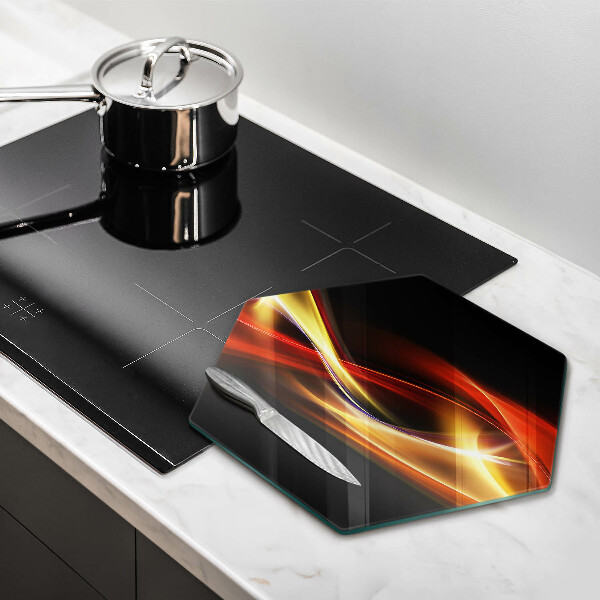 Üveg vágódeszka Absztrakt füst és fény