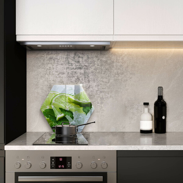 Üveg vágódeszka Lime menta és jég