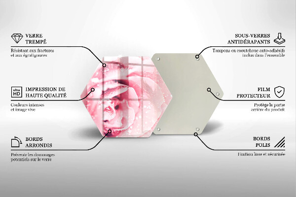 Üveg vágódeszka Harmatcseppek és rózsavirág