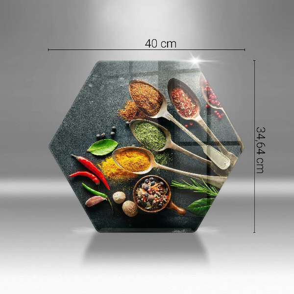 Üveg vágódeszka Konyhai kanál fűszerek