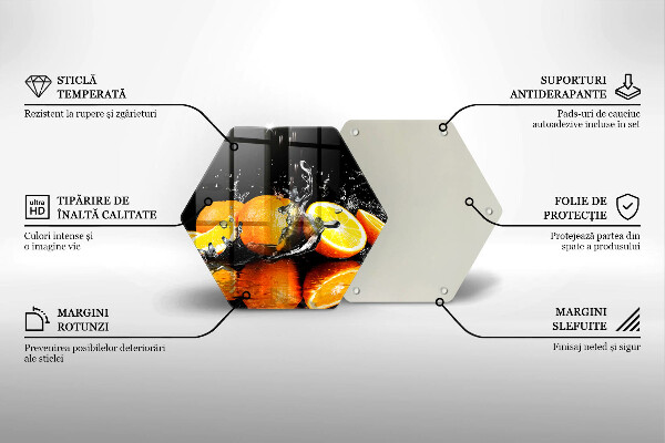Üveg vágódeszka Lédús narancssárga gyümölcs