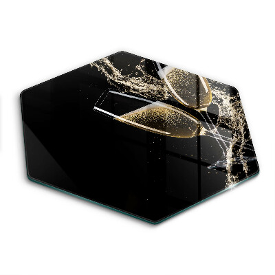 Üveg vágódeszka Pohár pezsgő