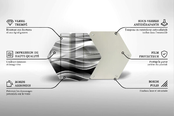 Üveg vágódeszka Absztrakciós finom vonalak