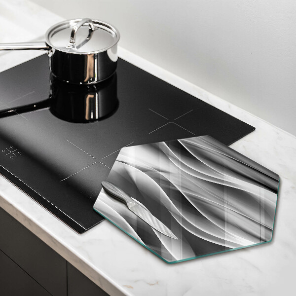 Üveg vágódeszka Absztrakciós finom vonalak