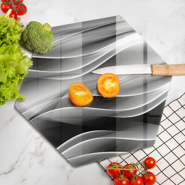 Üveg vágódeszka Absztrakciós finom vonalak