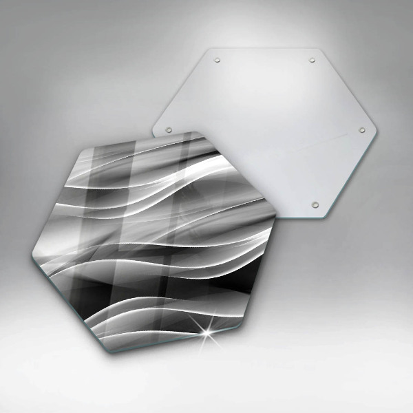 Üveg vágódeszka Absztrakciós finom vonalak