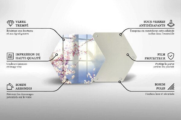Üveg vágódeszka Virágzó fa