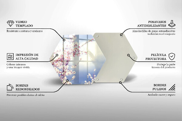 Üveg vágódeszka Virágzó fa