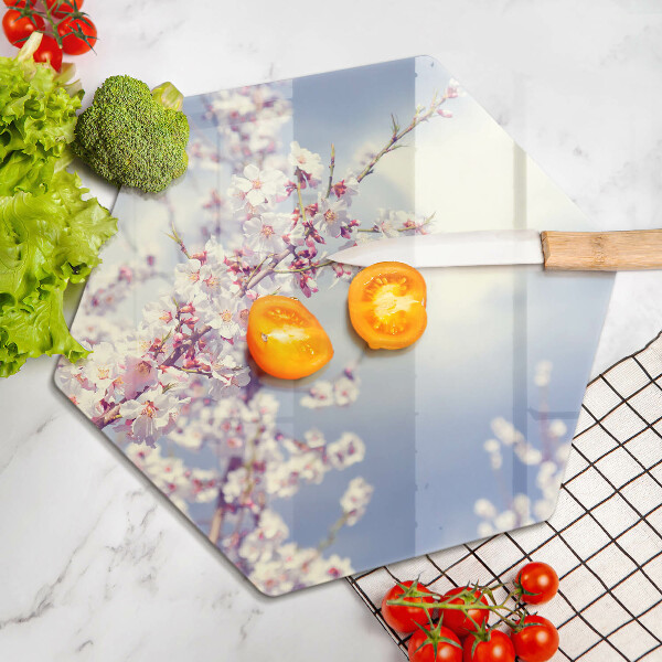 Üveg vágódeszka Virágzó fa