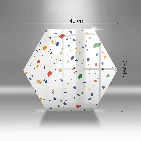 Üveg vágódeszka Színes kőedény