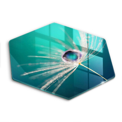 Üveg vágódeszka Harmat a pitypangon