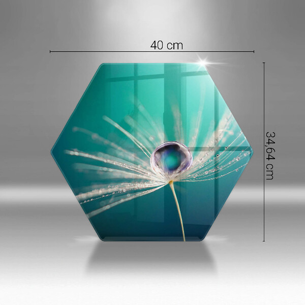 Üveg vágódeszka Harmat a pitypangon