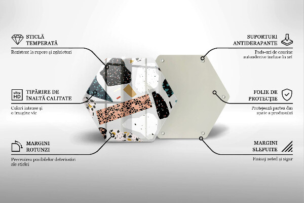 Üveg vágódeszka Kőedény