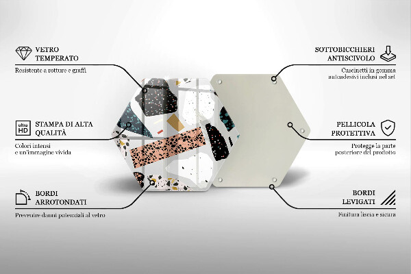 Üveg vágódeszka Kőedény