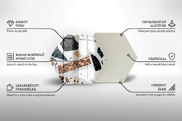 Üveg vágódeszka Kőedény