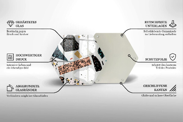 Üveg vágódeszka Kőedény