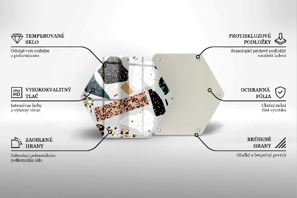 Üveg vágódeszka Kőedény