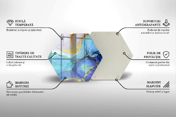 Üveg vágódeszka Repedt arany kő