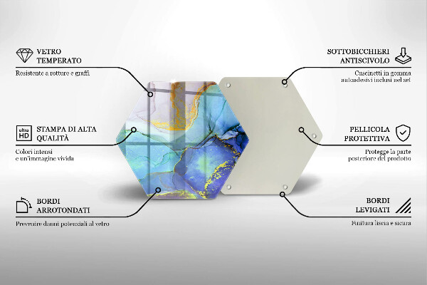 Üveg vágódeszka Repedt arany kő