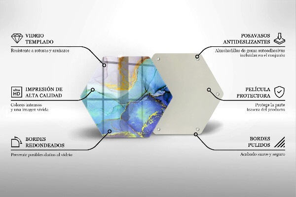 Üveg vágódeszka Repedt arany kő