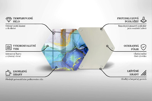 Üveg vágódeszka Repedt arany kő