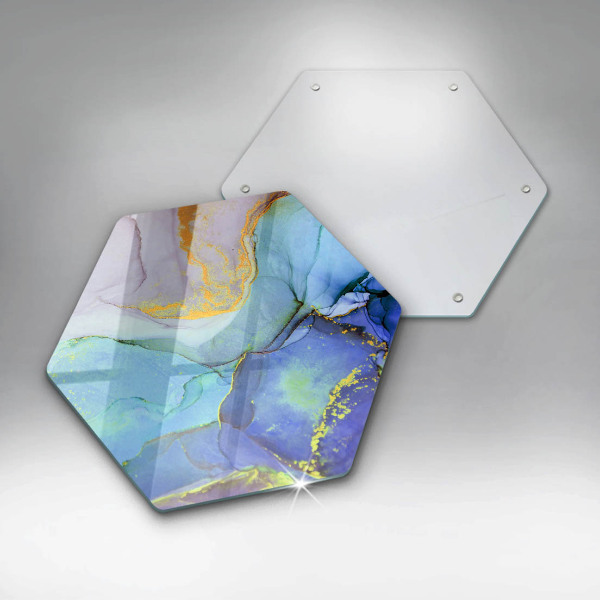 Üveg vágódeszka Repedt arany kő