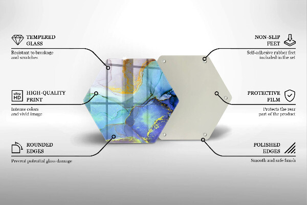 Üveg vágódeszka Repedt arany kő