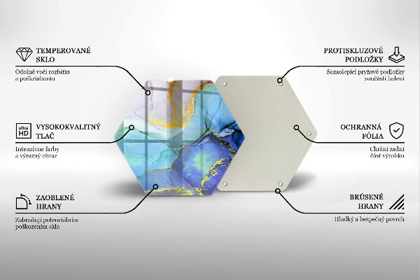Üveg vágódeszka Repedt arany kő