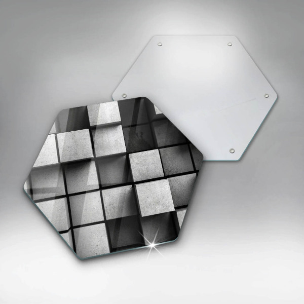 Üveg vágódeszka 3D geometriai háttér