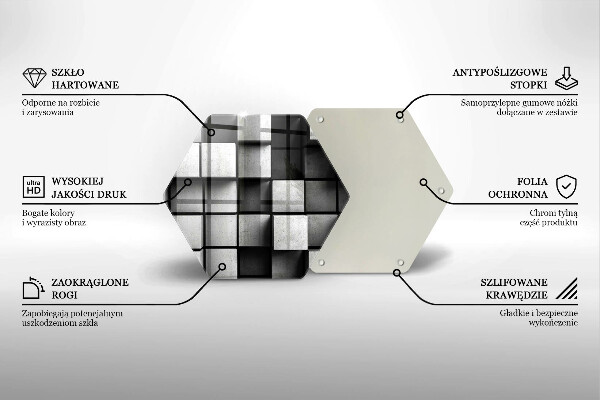 Üveg vágódeszka 3D geometriai háttér