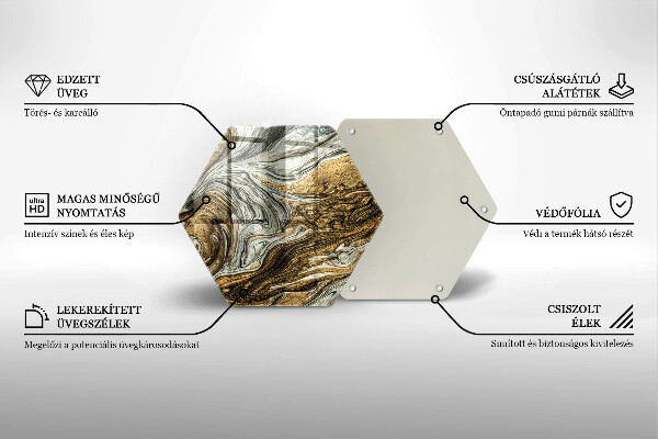 Üveg vágódeszka Gazdag absztrakció