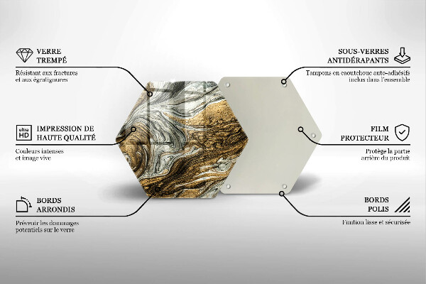 Üveg vágódeszka Gazdag absztrakció