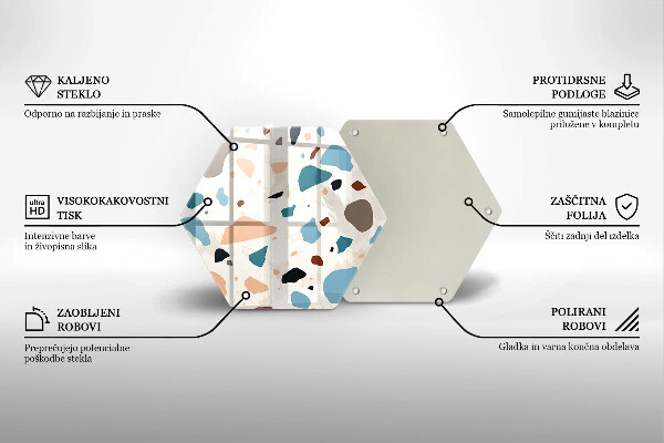 Üveg vágódeszka Dekoratív kőedény
