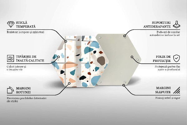 Üveg vágódeszka Dekoratív kőedény