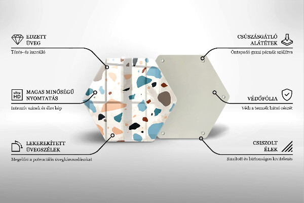 Üveg vágódeszka Dekoratív kőedény
