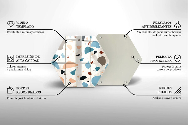 Üveg vágódeszka Dekoratív kőedény