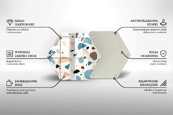Üveg vágódeszka Dekoratív kőedény