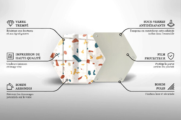 Üveg vágódeszka Dekoratív kőedény