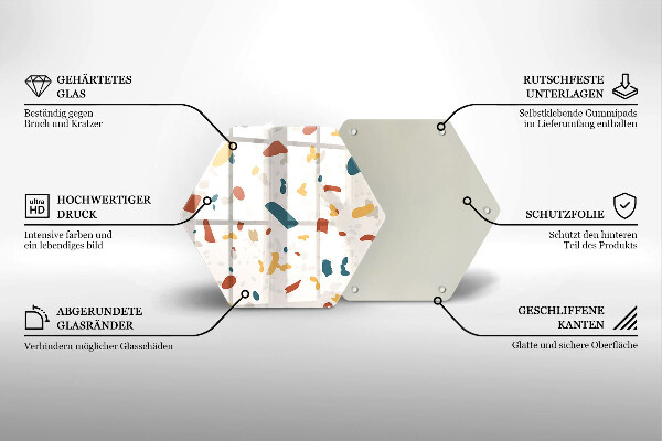 Üveg vágódeszka Dekoratív kőedény