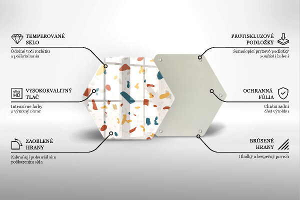 Üveg vágódeszka Dekoratív kőedény