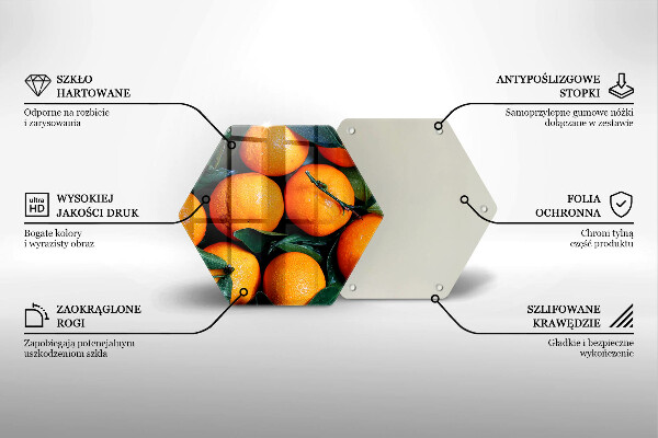 Üveg vágódeszka Narancs gyümölcs