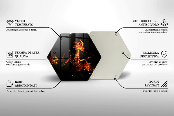 Üveg vágódeszka Gyújts egy élő lángot