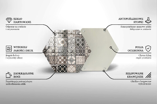 Üveg vágódeszka Dekoratív csempe
